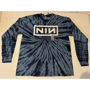 NWT Hot Topic Nine Inch Nails Spiral Tie Dye Long Sleeve